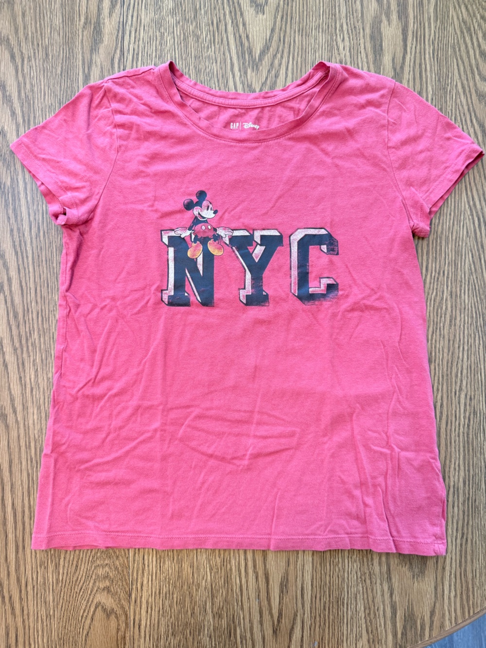 GAP Size M Red NYC Mickey Graphic Tee